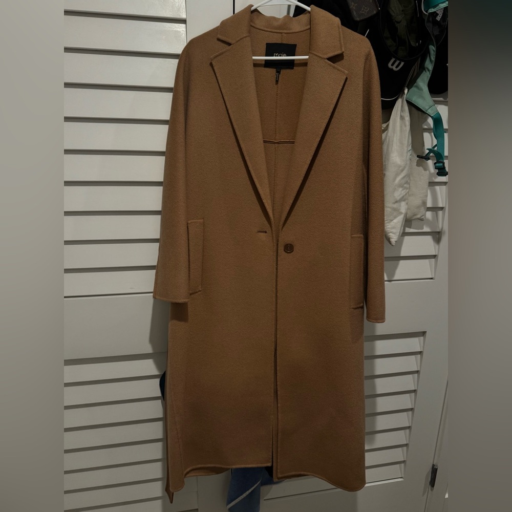 Maje Wool Coat Carmel Size 36